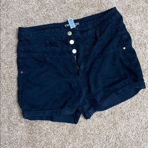 Black high waisted shorts